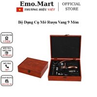 ⚡️𝐅𝐑𝐄𝐄 𝐒𝐇𝐈𝐏⚡️ Bộ Dụng Cụ Mở Rượu Vang 9 Món ⚡️ Hợp kim mới sang trọng, cao cấp - Tặng kèm nhiệt kế