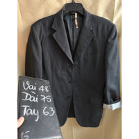 ❤️ Áo Vest Blazer Nam Xám Đen sọc dọc 1m75 2hands ( Hàng si Nhật Bản)