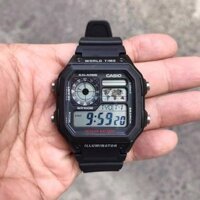 A - Casio AE1200WH-1AVDF Dây Cao Su