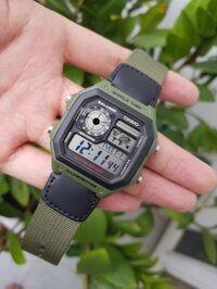 A - Casio AE1200WHB-3BVDF Xanh Quân Đội