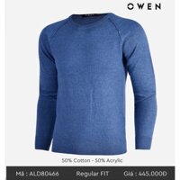 ❤️ (Chính Hãng) Sale 10.10 . OWEN - Áo len nam Owen cổ tròn màu xanh ALD 80466 Cực Đẹp .1 . Đẹp . .