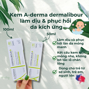 Kem phục hồi dịu da và kháng khuẩn A-Derma Dermalibour 50ml