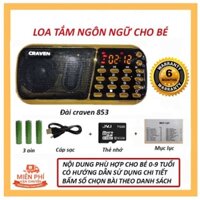 [❤️ FREESHIP]  Loa Tắm Ngôn Ngữ cho bé Loa học Tiếng Anh, CRAVEN CR 853 3 pin, Đài FM, Thẻ nhớ nhạc,thơ,truyện