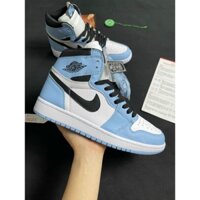 🌩️ Giày air Jordan 1 Giày sneaker Jodan cổ cao xanh dương nam nữ hot hit 2021 giày kèm boxbill 💟