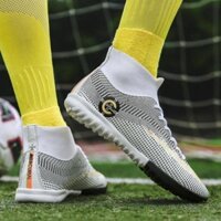 ⛸️ Giày đá bóng sân cỏ nhân tạo cổ cao CR7 Mercurial FG Futsal TF cho nam nữ *  *