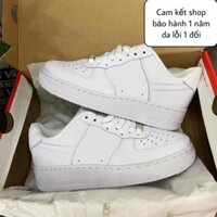 ️🎼 Giày Thể Thao Nam Nữ, Giày Sneaker  AF1 Màu Trắng , Đế Độn Đế Bánh Mì Tăng Chiều Cao Phong Cách Hàn Quốc 🐔