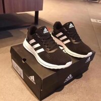 ☪️ Giày Thể Thao Sneakers Nam Nữ Adidas Siêu Nhẹ Màu Đen Sọc Trắng - Giày Adidas Chạy Bộ Tập Gym Cực Êm Full Box GMA