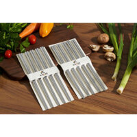 a  Hộp 10 Đũa Ăn Cơm Inox 316 - Đũa Inox Chống Trượt Kailer Cao Cấp Chống Mốc, Chống Trơn Trượt - Nhà Bếp Kim Quỳnh ư a