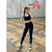 ✔️ ib Bộ Tập Gym, Yoga, Zumba, Thể Thao Nữ Bộ Quần Dài Áo Bra khoét lưng, Dệt Kim Cạp Cao, Dáng Ôm Body SD06 '