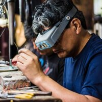 A # Kính lúp đeo đầu di động 1,5x 2x 2,5x 3,5x HD Kính lúp sửa chữa đồng hồ Suppl [icebeauty888.vn]