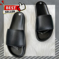 𝙂𝙄Á 𝙂Ố𝘾 Dép da nam quai ngang màu đen da tấm đế 2 lớp tinh tế đơn giản êm ái thời trang mẫu mới hottrend