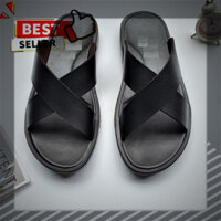 𝙂𝙄Á 𝙂Ố𝘾 Dép nam da xăng đan quai chéo đế đúc mẫu mới thời trang simple lịch lãm