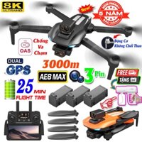 ⚡️ 𝐋ỗ𝐢 𝟏 Đổ𝐢 𝟏 ⚡️ Flycam Giá Rẻ 4K AE8 Pro Max, Drone Camera Mini, Máy Bay Điều Khiển Từ Xa 4 Cánh, Không Chổi Than