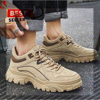 𝙂𝙄Á 𝙂Ố𝘾 Giày sneaker nam cổ lửng da lộn mã 6873 đế độn tăng chiều cao phong cách hàn quốc kiểu dáng trẻ trung thời t