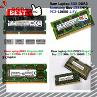 𝙂𝙄Á 𝙂Ố𝘾 Ram LAPTOP 8GB DDR3 các hãng Samsung - Kingston Bus 1333Mhz PC3 10600 1.5V Dùng Cho Máy Tính Xách Tay