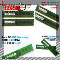 𝙂𝙄Á 𝙂Ố𝘾 Ram PC 8GB Samsung / Kington DDR3 1333Mhz PC3 10600 1.5V Dùng Cho Máy Tính Để Bàn Desktop