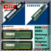 𝙂𝙄Á 𝙂Ố𝘾 Ram Samsung Hynix Kingston 8GB DDR3 Bus 1600MHz PC3L - 12800 1.35V Dùng Cho PC Desktop