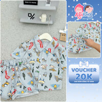 [À ƠI KID FASHION] B57- bộ sơ mi xanh hollywood- a108.286