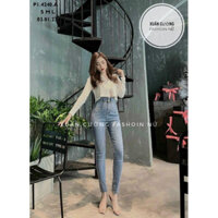 ☘️ Quần jeans ôm - túi tròn - cạp cao siêu xinh | xc sẵn