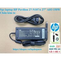 ⚡️ Sạc laptop HP Pavilion 27-N107A 27" AIO 150W Chân kim to