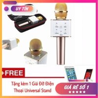 ⚡️ SIÊU RẺ ⚡️ Micro karaoke Q7 tích hợp loa Bluetooth tặng kèm 1 Giá đỡ điện thoại Anker ( Kèm ảnh thật )