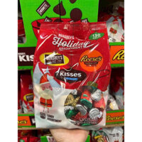 ❤️🍫🎅🏻🎄🤍 SOCOLA GIÁNG SINH MIX 3 LOẠI CỦA MỸ HERSHEY’S HOLIDAY ASSORTMENT MINIATURES KISSES REESE’S GÓI 130 VIÊN 910G