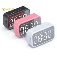 A & W Để Bàn Đồng Hồ Báo Thức Loa Không Dây Mini Gương LED Đồng Hồ Kỹ Thuật Số Loa Điện Thoại Di Động Quà Tặng Âm Thanh Stereo Hiệu Ứng Mới