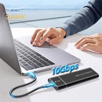 A & W M2 Vỏ SSD NVMe USB3.1 Hộp đựng ổ cứng lưu trữ bên ngoài 10Gbps PCIe SSD Hộp cho NGFF SATA SSD Ổ cứng cho PC Laptop mới
