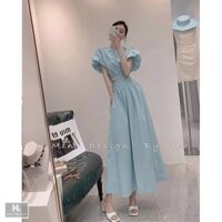 [‼️ Y HÌNH] SET BỘ VÁY RỜI ÁO TAY PHỒNG BO THUN EO KÈM CHÂN VÁY XOÈ DÀI