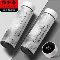 A0 Phong Cách Cổ Thư Pháp Văn Tự Thông Minh Sinh Viên Giữ Ấm Chén Cao Nhan Sắc Đo Nhiệt