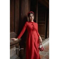 A0003 - Bộ Áo Dài Đan Tâm Tơ Nhật Thanh Lịch Nửa Truyền Thống Nửa Hiện Đại