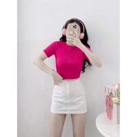 [A015] áo croptop trơn quảng châu xịn