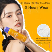 ❤️100% Chính Hãng❤️ Chai xịt khóa lớp trang điểm dưỡng ẩm kiềm dầu chống thấm nước 100ml Xịt Khoáng Nhũ Khóa Trang Điểm vitamin C