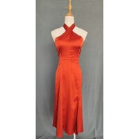 (A12) Đầm sexy Chéo cổ , cúc bấm, xẻ tà