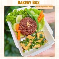 A1200 | 50 Hộp Giấy Đáy Trắng 1200ml Đựng Cơm Gạo Lứt, Salad, Cơm Healthy