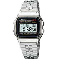 A159W-N1DF | Đồng Hồ Casio | Mặt Vuông Điện Tử | Dây Kim Loại | Chống Nước