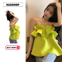 A16 Áo Quây Cúp Ngực Viền Bèo Chống Tụt Đi Biển