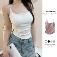 A170 [LOẠI 1] Áo Bra Nữ Hai Dây Có Mút Ngực Cổ Vuông, Áo Kiểu Nữ PinkLT Basic Hàn Quốc Dễ Phối Đồ Cực Xinh