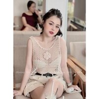 A19 - ÁO LEN LỖ LƯỚI SÁT NÁCH QC HOA HỒNG