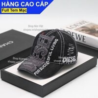 [A208]Mũ Lưỡi Trai Nón Kết DIESEL Thêu Dọc Thoáng Mát Vải Kaki Cotton Jean Đen Xám Form Đứng Thời Trang Cao Cấp
