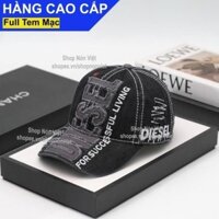 [A208]Mũ Lưỡi Trai Nón Kết DIESEL Thêu Dọc Thoáng Mát Vải Kaki Cotton Jean Đen Xám Form Đứng Thời Trang Cao Cấp