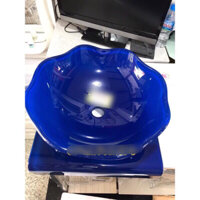 A234/Bộ chậu rửa Lavabo thủy tinh 2 tầng treo tường HP-50D