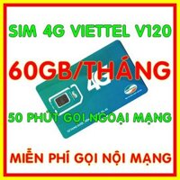 A24 Sim 4G Viettel V120 gói 2GB/ngày (60Gb/tháng) + 50 Phút gọi ngoại mạng giống sim V90 - cửa hàng sim giá phải chăng 2