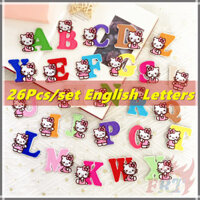 ❣️26 Cái / bộ Hoạt Hình Hello Kitty Chữ Cái Miếng Dán Tự Dính Miếng Dán❣️Diy Sắt Trên May Trên Huy Hiệu Miếng Dán