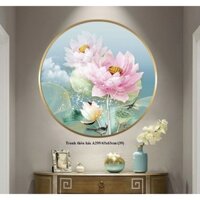 A295 Tranh thêu hoa sen