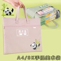 A4 Học Sinh Tiểu Học Vẽ Dạy Nghề Túi Xách 8K Kích Thước Lớn Sketchbook Màu Bút Túi Bảo Quản Hoạt Hình Dễ Thương Túi Nghệ Thuật