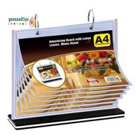 A4 Lật Bàn Menu Đứng Nhiều Trang Để Thẻ Bàn Menu Hiển Thị Chân Đế Menu Để Bàn Menu Album Ảnh Khung Ảnh