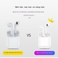 [A4IK75]☢▥■Tai nghe bluetooth không dây Inpods i12 TWS -Âm thanh HIFI-Có micrô-Chống nước IP67 - Pin 2000maH Dùng 600 ti