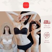 A5 - Áo ngực không dây hở lưng NARA, Áo nâng ngực nhẹ có gọng tạo khe dạng bra quây đệm dày 3cm