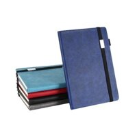 A5 PU Notebook Elastic Band Business Notepad 200 Pages Thicken Notebook Student Office Stationery Supplies with Pen Slot